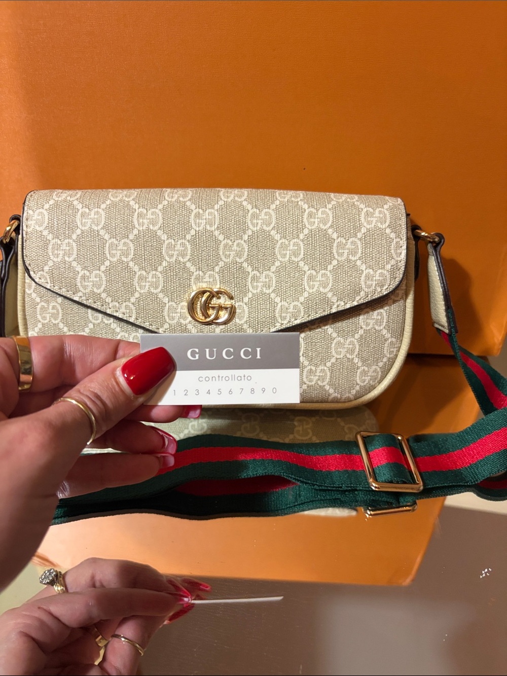 Gucci ophidia pochette in beige and oatmeal supreme - Picture 2 of 11